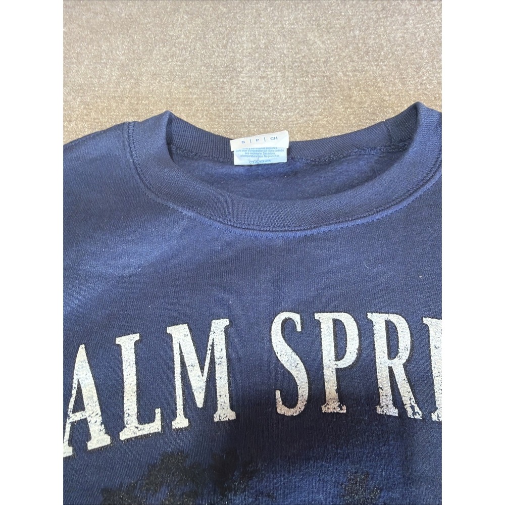 Palm Springs California Blue Pullover Sweater Blue Size Small - Picture 6 of 10
